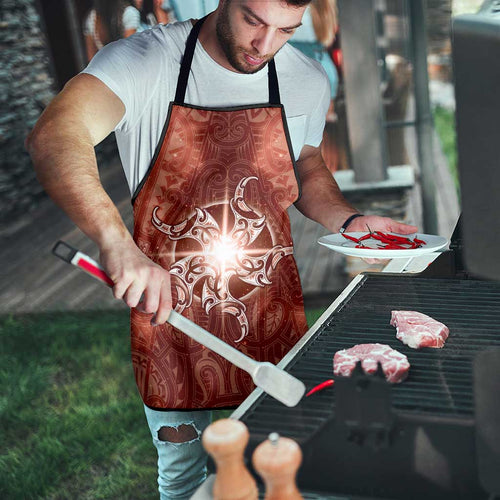 New Zealand Matariki Pohutukawa Apron Maori Moko Red Galaxy