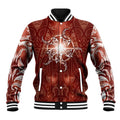 New Zealand Matariki Pohutukawa Baseball Jacket Maori Moko Red Galaxy