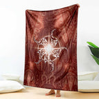 New Zealand Matariki Pohutukawa Blanket Maori Moko Red Galaxy