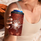 New Zealand Matariki Pohutukawa 4 in 1 Can Cooler Tumbler Maori Moko Red Galaxy