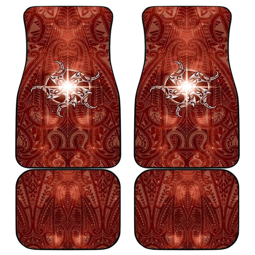New Zealand Matariki Pohutukawa Car Mats Maori Moko Red Galaxy