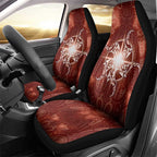 New Zealand Matariki Pohutukawa Car Seat Cover Maori Moko Red Galaxy