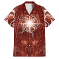 New Zealand Matariki Pohutukawa Family Matching Off Shoulder Maxi Dress and Hawaiian Shirt Maori Moko Red Galaxy