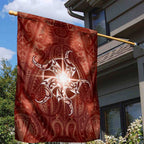 New Zealand Matariki Pohutukawa Garden Flag Maori Moko Red Galaxy