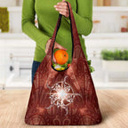 New Zealand Matariki Pohutukawa Grocery Bag Maori Moko Red Galaxy