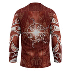New Zealand Matariki Pohutukawa Hockey Jersey Maori Moko Red Galaxy