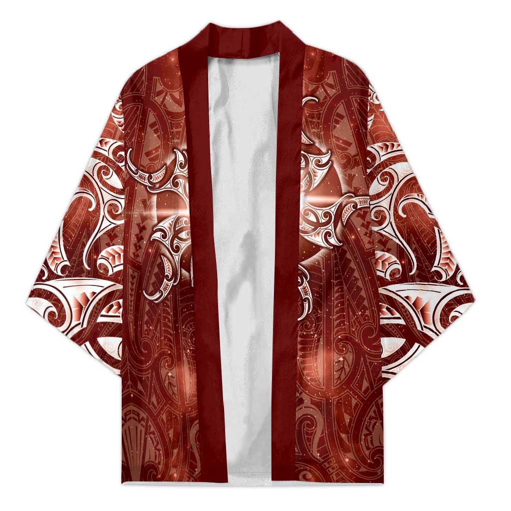 New Zealand Matariki Pohutukawa Kimono Maori Moko Red Galaxy