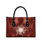 New Zealand Matariki Pohutukawa Leather Bag Maori Moko Red Galaxy