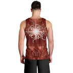 New Zealand Matariki Pohutukawa Men Tank Top Maori Moko Red Galaxy