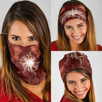 New Zealand Matariki Pohutukawa Neck Gaiter Maori Moko Red Galaxy