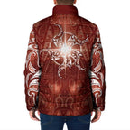 New Zealand Matariki Pohutukawa Padded Jacket Maori Moko Red Galaxy