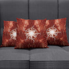 New Zealand Matariki Pohutukawa Pillow Cover Maori Moko Red Galaxy