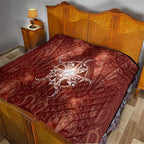 New Zealand Matariki Pohutukawa Quilt Maori Moko Red Galaxy