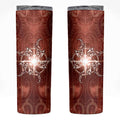 New Zealand Matariki Pohutukawa Skinny Tumbler Maori Moko Red Galaxy