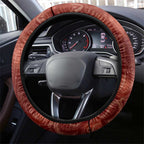 New Zealand Matariki Pohutukawa Steering Wheel Cover Maori Moko Red Galaxy