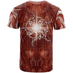 New Zealand Matariki Pohutukawa T Shirt Maori Moko Red Galaxy