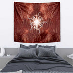 New Zealand Matariki Pohutukawa Tapestry Maori Moko Red Galaxy
