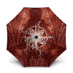 New Zealand Matariki Pohutukawa Umbrella Maori Moko Red Galaxy
