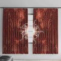 New Zealand Matariki Pohutukawa Window Curtain Maori Moko Red Galaxy