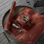 New Zealand Matariki Pohutukawa Wrapping Paper Maori Moko Red Galaxy