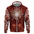 New Zealand Matariki Pohutukawa Zip Hoodie Maori Moko Red Galaxy