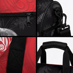 New Zealand Aotearoa Duffle Bag Kiwi Fern Maori Pattern Red Version