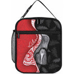 New Zealand Aotearoa Lunch Bag Kiwi Fern Maori Pattern Red Version