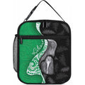 New Zealand Aotearoa Lunch Bag Kiwi Fern Maori Pattern Green Version