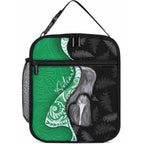 New Zealand Aotearoa Lunch Bag Kiwi Fern Maori Pattern Green Version