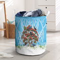 New Zealand Birds Christmas Laundry Basket Pohutukawa Xmas Tree