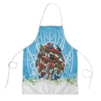 New Zealand Birds Christmas Apron Pohutukawa Xmas Tree