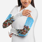 New Zealand Birds Christmas Arm Sleeves Pohutukawa Xmas Tree