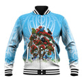 New Zealand Birds Christmas Baseball Jacket Pohutukawa Xmas Tree