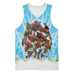 New Zealand Birds Christmas Basketball Jersey Pohutukawa Xmas Tree