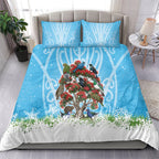 New Zealand Birds Christmas Bedding Set Pohutukawa Xmas Tree