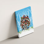 New Zealand Birds Christmas Canvas Wall Art Pohutukawa Xmas Tree