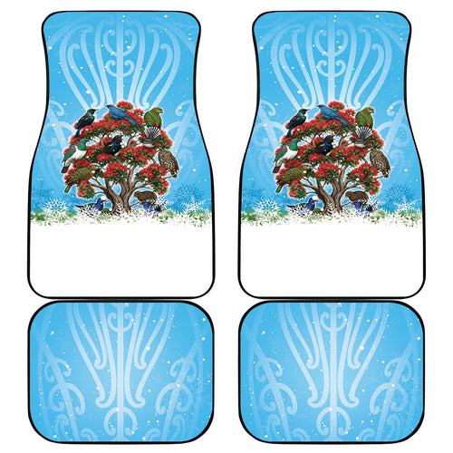 New Zealand Birds Christmas Car Mats Pohutukawa Xmas Tree