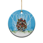 New Zealand Birds Christmas Ceramic Ornament Pohutukawa Xmas Tree