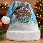 New Zealand Birds Christmas Santa Hat Pohutukawa Xmas Tree