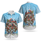 New Zealand Birds Christmas Couples Matching Puletasi and Hawaiian Shirt Pohutukawa Xmas Tree