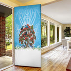 New Zealand Birds Christmas Door Cover Pohutukawa Xmas Tree