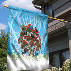 New Zealand Birds Christmas Garden Flag Pohutukawa Xmas Tree