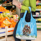 New Zealand Birds Christmas Grocery Bag Pohutukawa Xmas Tree