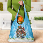 New Zealand Birds Christmas Grocery Bag Pohutukawa Xmas Tree