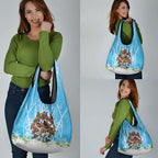New Zealand Birds Christmas Grocery Bag Pohutukawa Xmas Tree