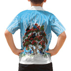 New Zealand Birds Christmas Hawaiian Shirt Pohutukawa Xmas Tree