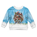 New Zealand Birds Christmas Kid Ugly Christmas Sweater Pohutukawa Xmas Tree