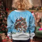 New Zealand Birds Christmas Kid Ugly Christmas Sweater Pohutukawa Xmas Tree