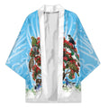 New Zealand Birds Christmas Kimono Pohutukawa Xmas Tree