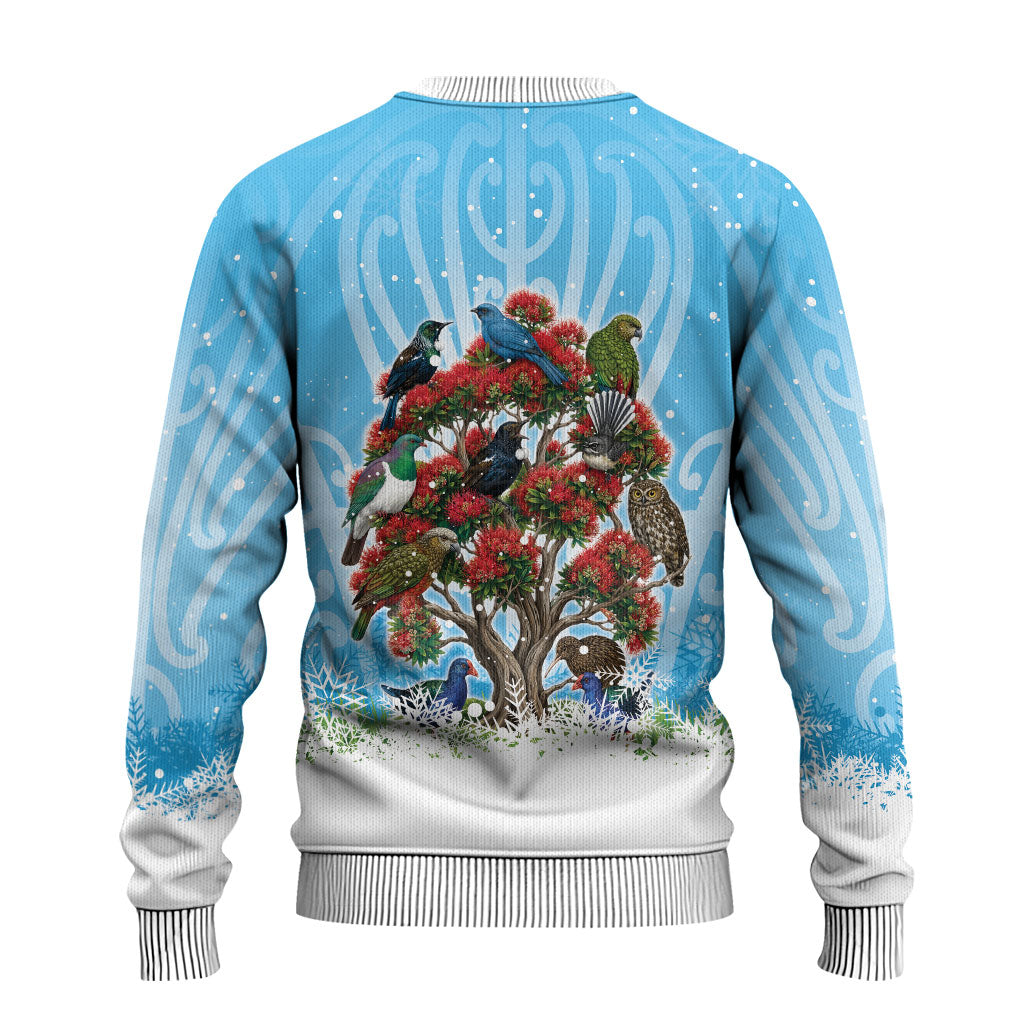 New Zealand Birds Christmas Ugly Christmas Sweater Pohutukawa Xmas Tree